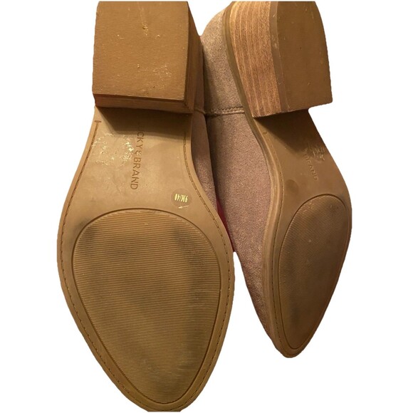 Lucky Brand "Fahmida" Tan  Suede Ankle Bootie Size 9 M - Picture 5 of 7